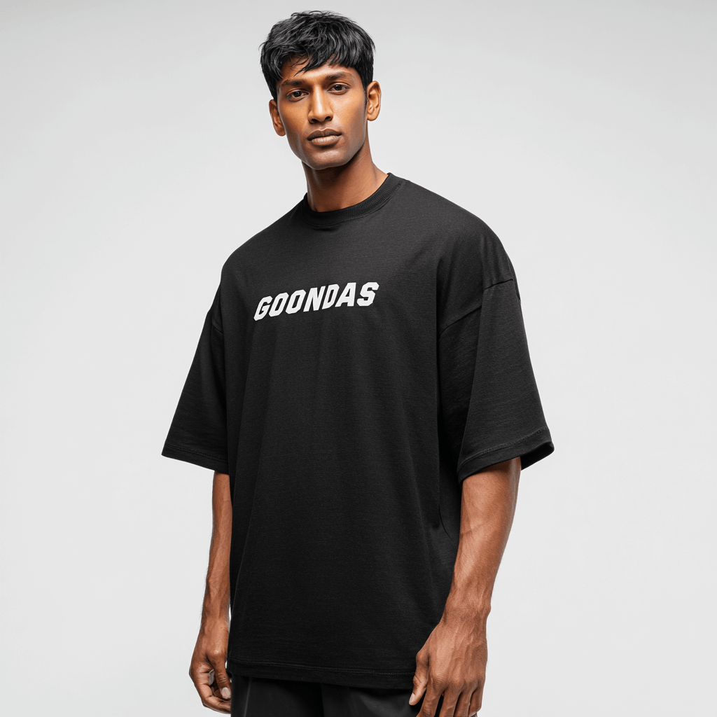 Goondas Oversized Black T-Shirt