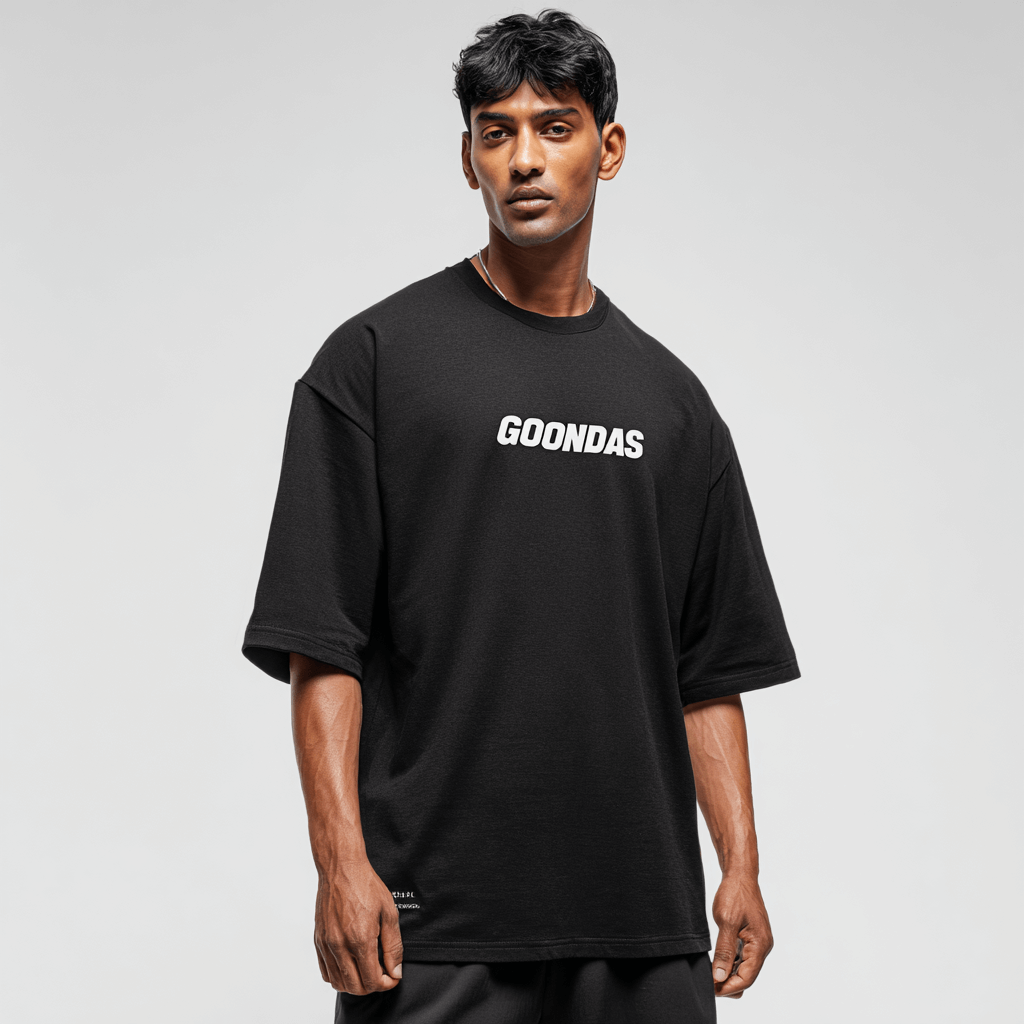Goondas Oversized Black T-Shirt