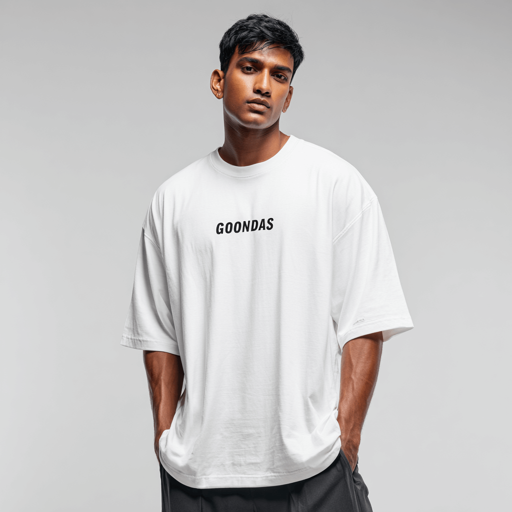 Goondas Oversized White T-Shirt