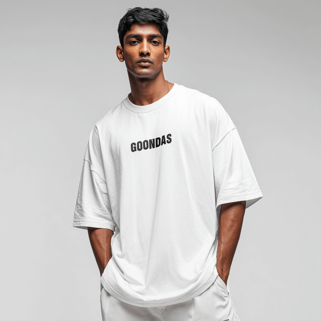Goondas Oversized White T-Shirt