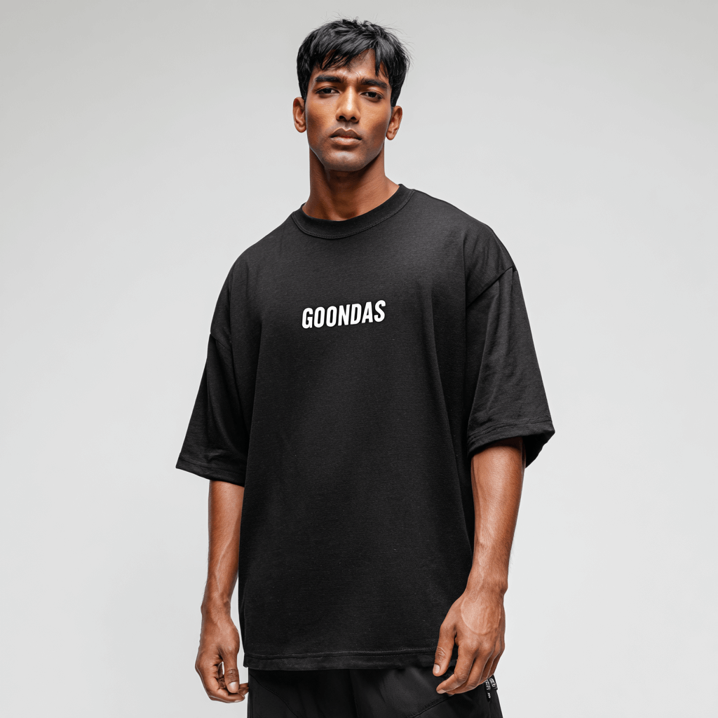 Goondas Oversized Black T-Shirt